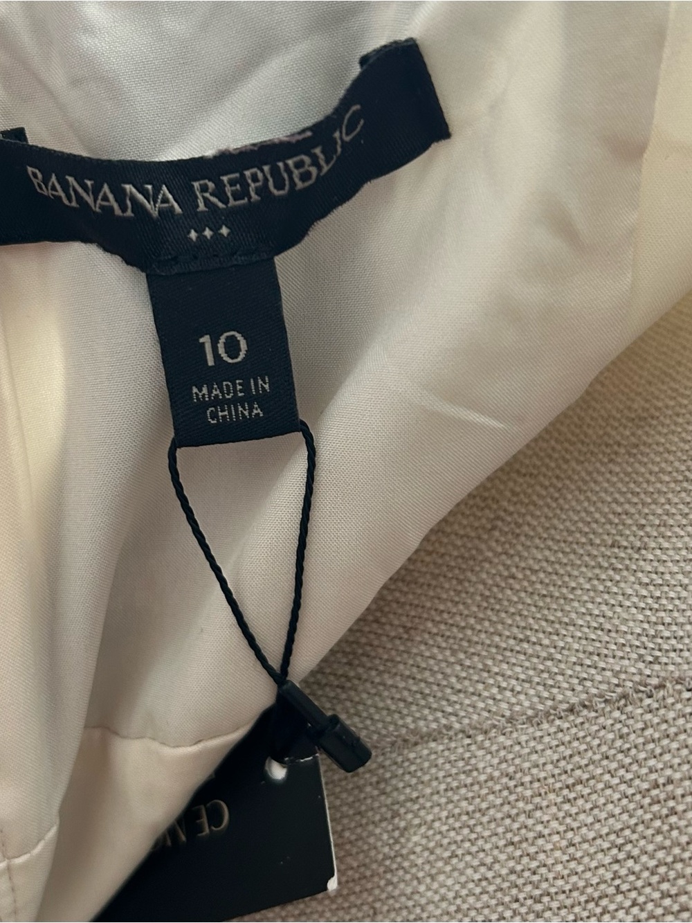Banana Republic Dress Maxi Neck Tie Black And White Size 10 - Picture 9 of 12